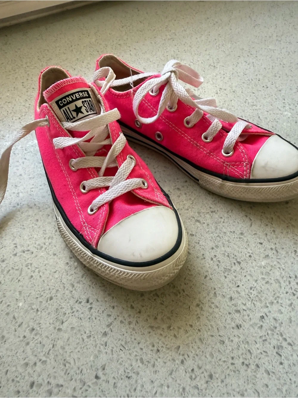 Converse Kids Low Top Canvas Sneakers - Hot Pink